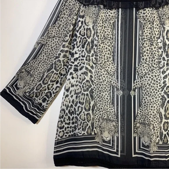 Roberto Cavalli Silk Cheta Kimono Blouse. EU 40. NWT. - Picture 5 of 10